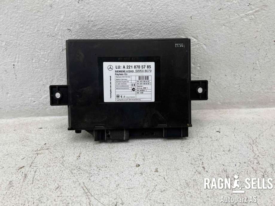 Styreenhet nøkkelfri/keyless til Mercedes S-Klasse 2005-2013 (W221) (W221) (SIEMENS|A 221 870 57 85|5WK48079|)