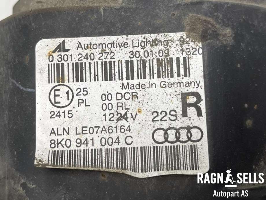 Frontlykt høyre xenon til Audi A4 2007-2014 (Type IV) (B8) (B8) (8K0 941 030 AJ|)