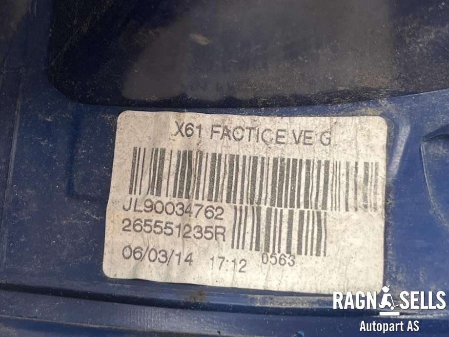 Baklykt venstre øvre til Renault Kangoo 2008-2021 (Type II) (265551235R|)