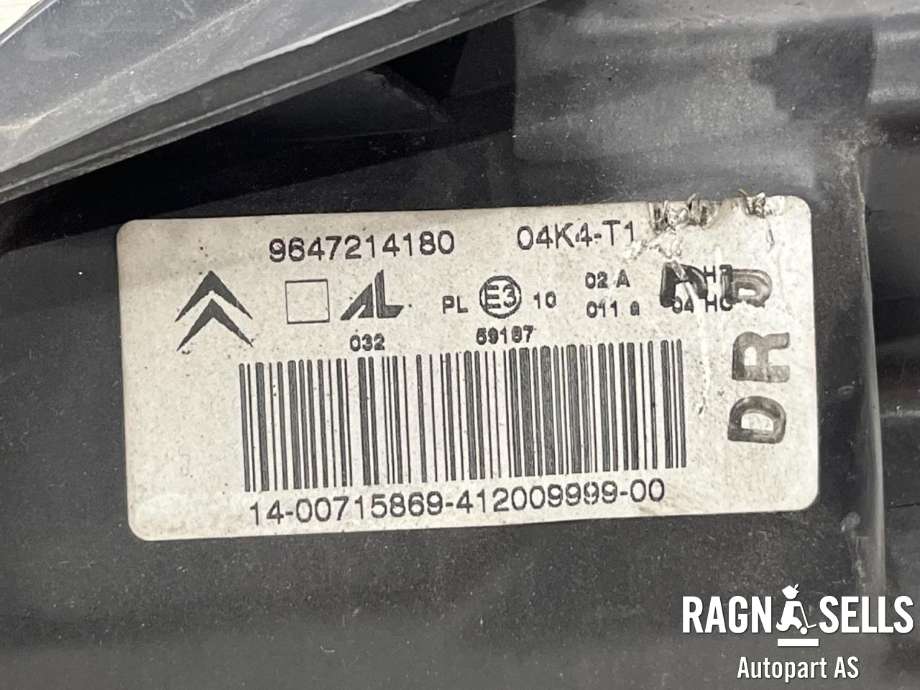 Frontlykt høyre halogen til Citroën C3 2002-2009 (Type I) (6205 Z6|6206 85|)