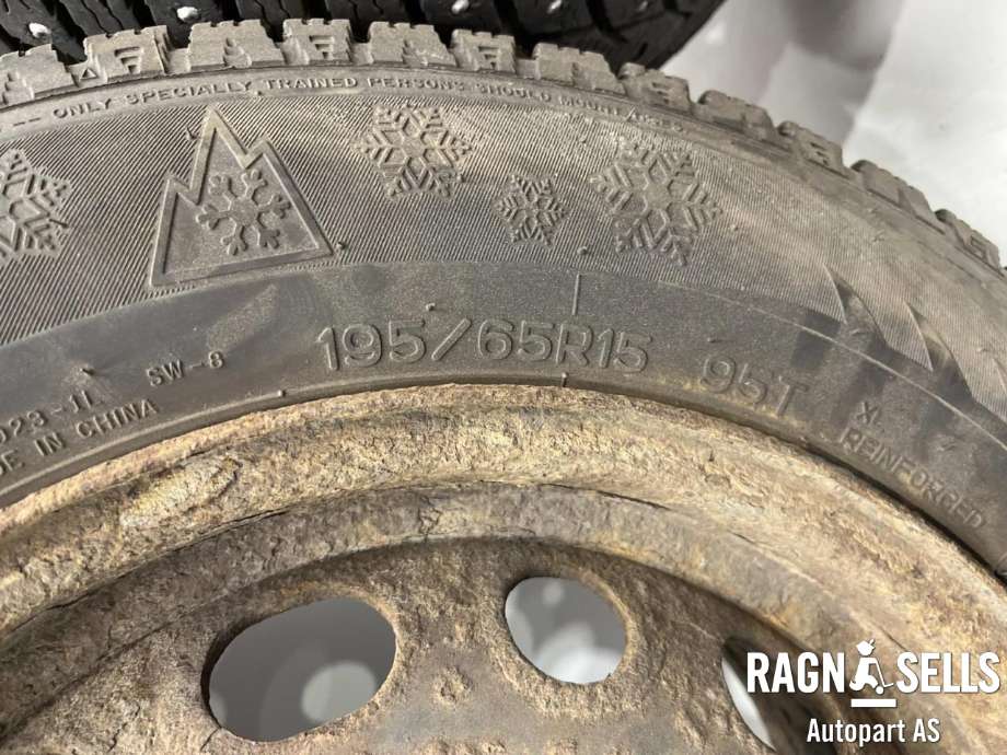 Hjulsett stål vinter til Peugeot 307 2005-2008 (Fase 2) (NANKANG|195/65R15|4X108/ET27/65.1|)