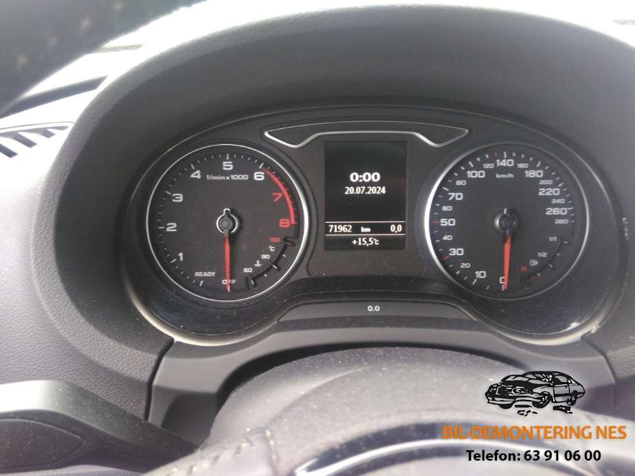Audi A3 2016-2020 (Type III, Fase 2) delebil , Motorkode: DKRF, Girkassekode: SST