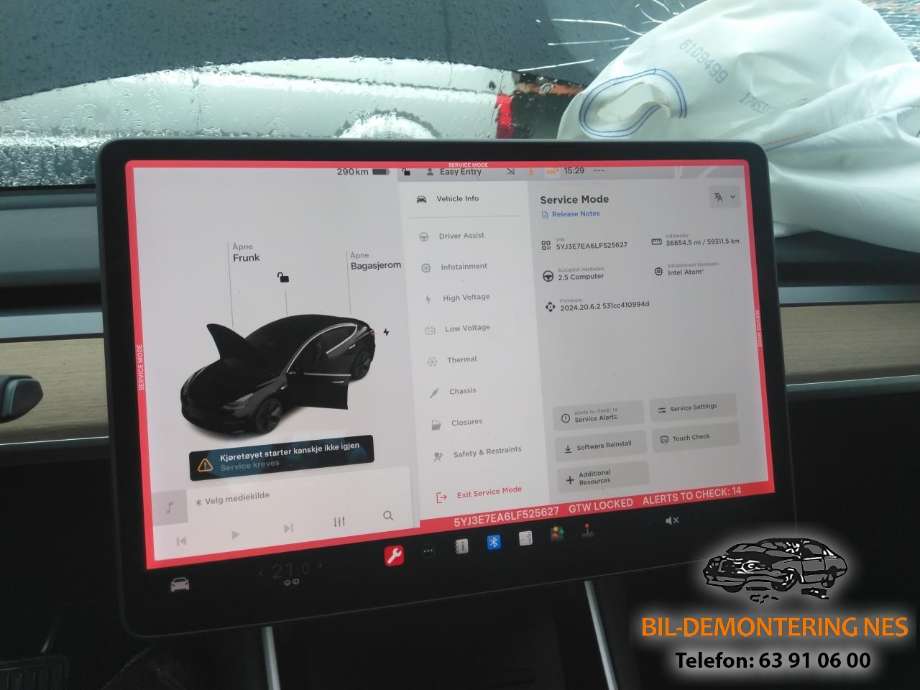 Tesla Model 3 2018-2023 (Fase 1) , Motorkode: 3D1, Girkassekode: 