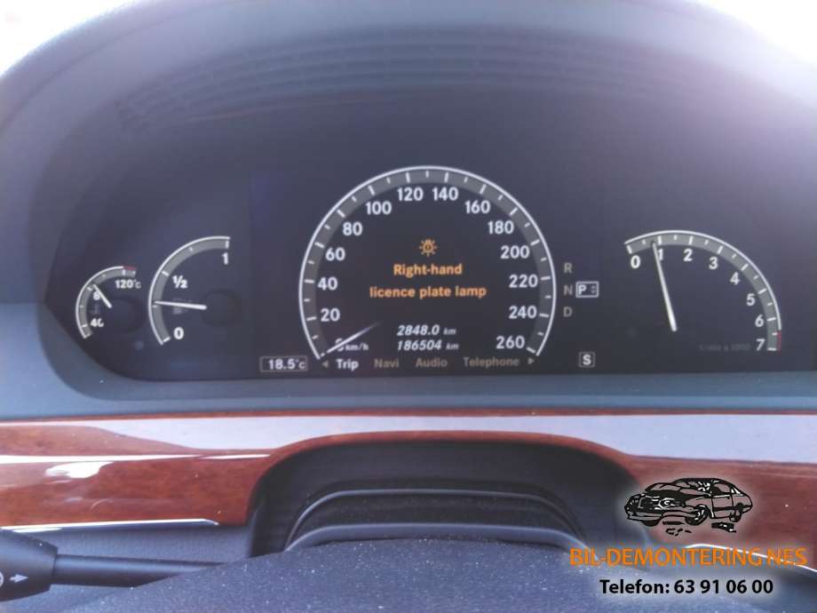 Mercedes S-Klasse 2005-2013 (W221) (W221), Motorkode: M272.965, Girkassekode: 722906