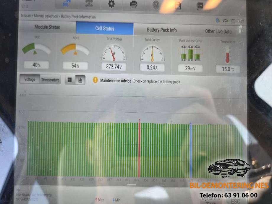 Nissan Leaf 2011-2017 (Type I) delebil , Motorkode: EM61, Girkassekode: 