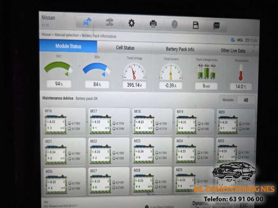 Nissan Leaf, 2011-2017 (Type I) delebil , Motorkode: EM57