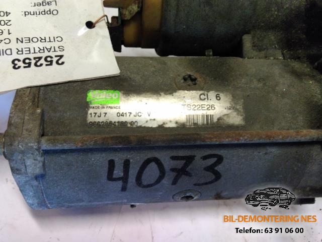 Starter diesel til Citroën C4 2004-2011 (Type I)  (VALEO|17J70417JCV|966285418000|)