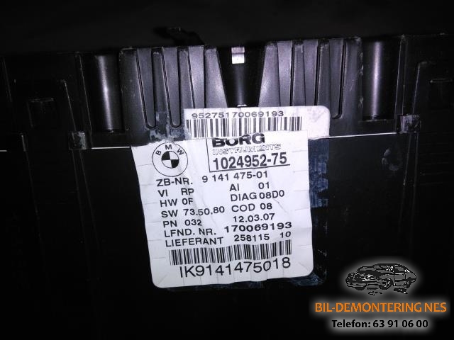 Instrumentpanel til BMW 1-Serie 2004-2011 (E81/E82/E87/E88) (E81/E82/E87/E88) (102495275|914147501|)