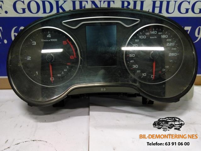Instrumentpanel til Audi A3 2012-2016 (Type III, Fase 1)  (VDO|8V0920870K|)