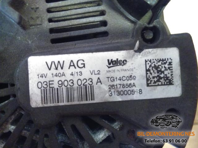 Dynamo til VW Polo 2009-2014 (Type V, Fase 1)  (03E903023A|)