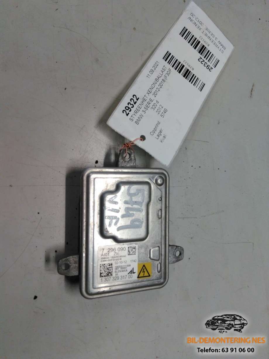 Styreenhet xenon/ballast til BMW 3-Serie, 2012-2018 (F30/F31/F34) (F30/F31/F34) (130732931700)