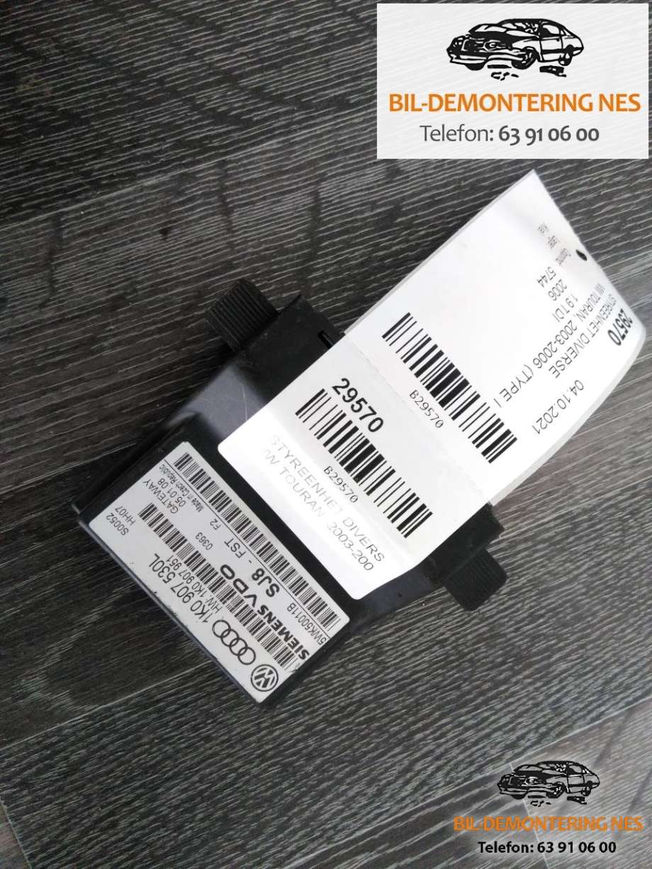 Styreenhet diverse til VW Touran, 2003-2006 (Type I, Fase 1)  