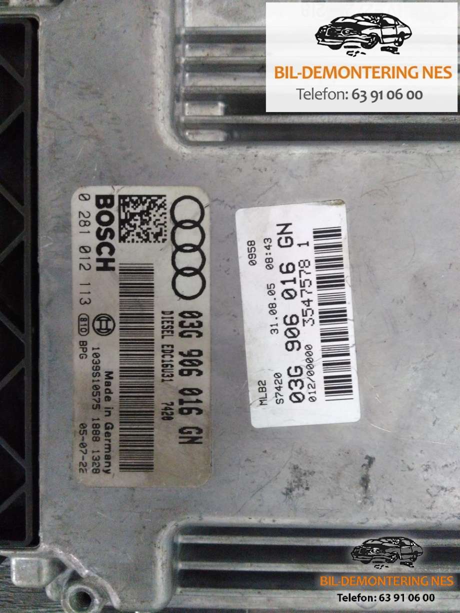 Styreenhet motor til Audi A4 2004-2008 (Type III) (B7) (B7) (03G906016GN|)