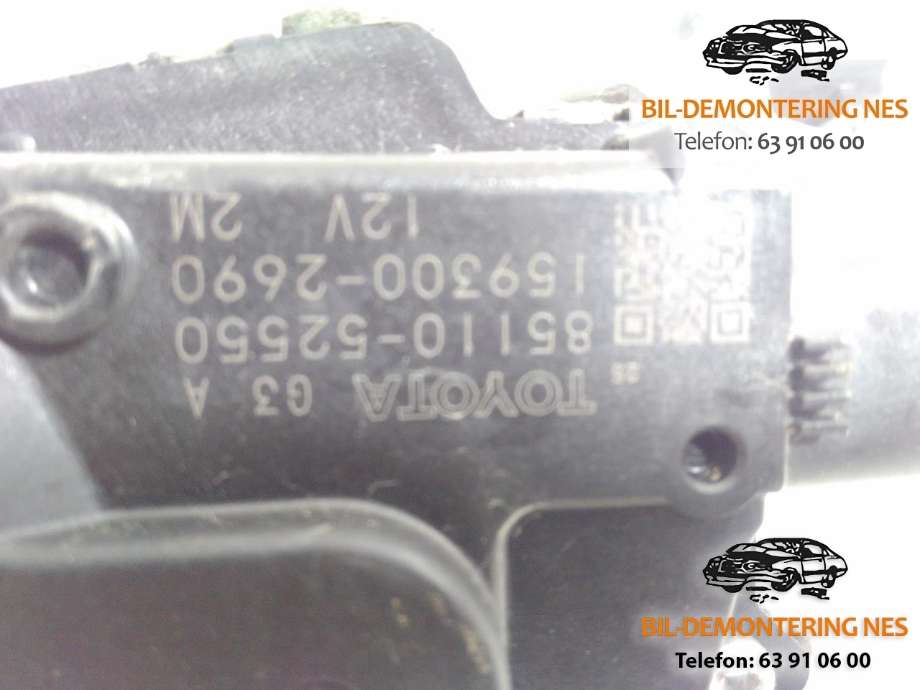 Viskermotor frontrute komplett m/overføring til Toyota Urban Cruiser 2009-2014  (TOYOTA|8511052550|)