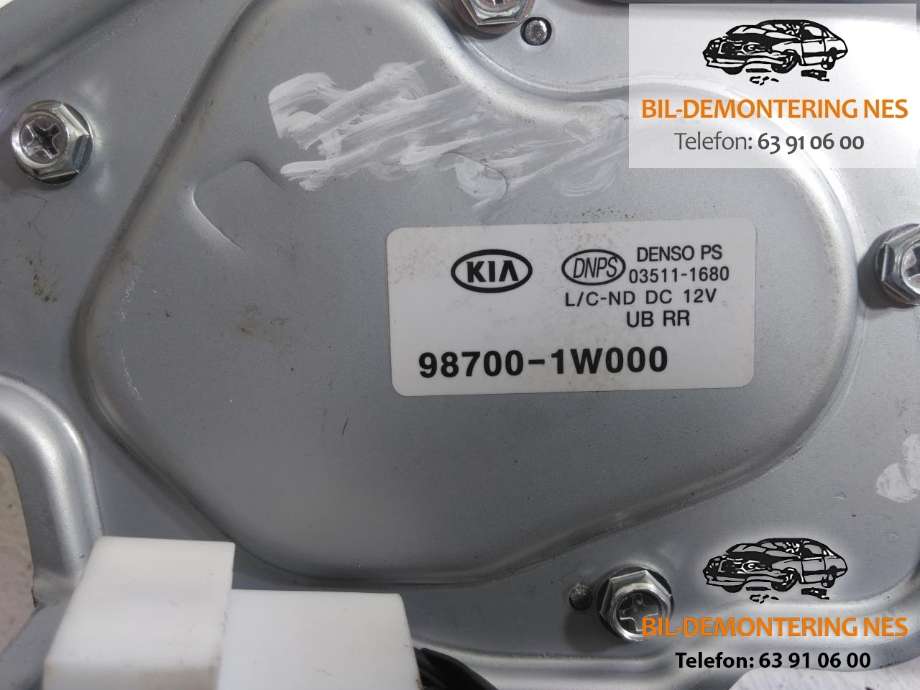 Viskermotor bakrute til Kia Rio 2011-2017 Type III  (DENSO|987001W000|035111680|)