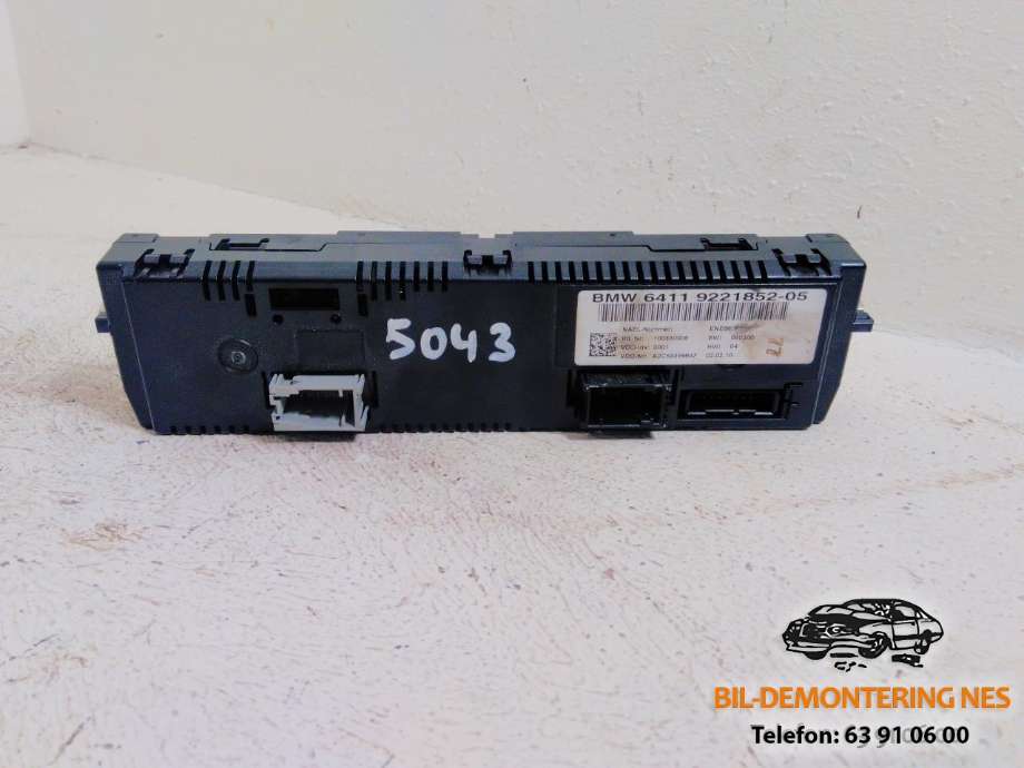 Varmeapparat betjening til BMW 1-Serie 2004-2011 (E81/E82/E87/E88) (E81/E82/E87/E88) (411922185205|)
