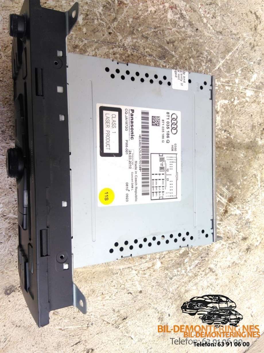 Bilstereo til Audi Q5 2008-2012 (Type I, Fase 1)  (PANASONIC|8T1035186Q|)