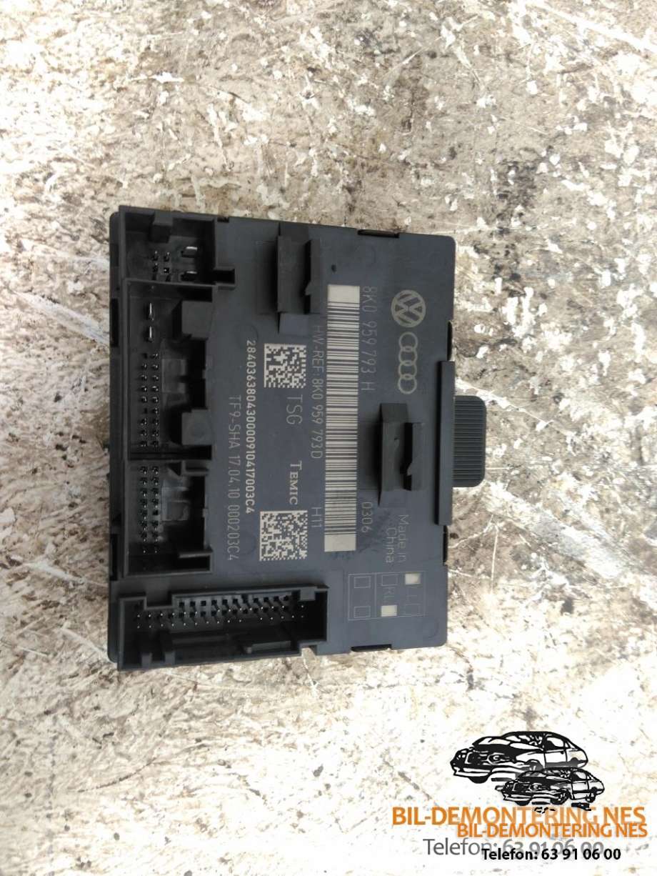 Styreenhet dør venstre foran til Audi Q5 2008-2012 (Type I, Fase 1)  (TEMIC|8K0959793H|8K0 959 793 H|)