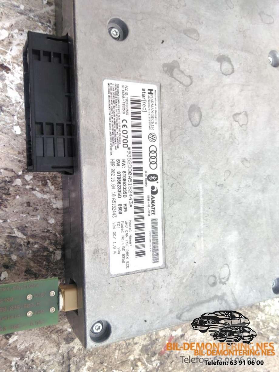 Styreenhet bluetooth til Audi Q5 2008-2012 (Type I, Fase 1)  (HARMAN/BECKER|8T0862335D|8T0 862 335 D|)