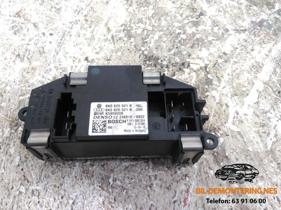 Varmeapparat motstand til Audi Q5 2008-2012 (Type I, Fase 1)  (DENSO|8K0820521B|8K0 820 521 B|)