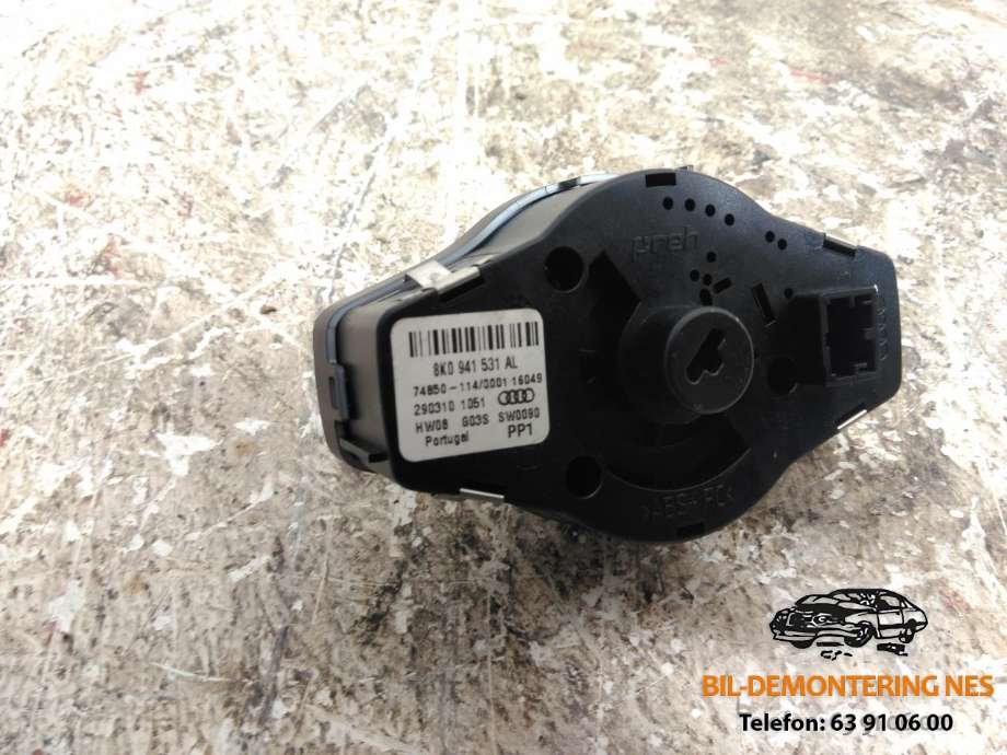 Bryter lys til Audi Q5 2008-2012 (Type I, Fase 1)  (8K0941531AL|8K0 941 531AL|)