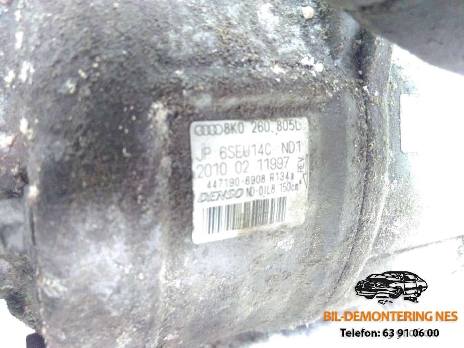 Aircondition kompressor til Audi Q5 2008-2012 (Type I, Fase 1)  (DENSO|8K0260805L|JP6SEU14C|)