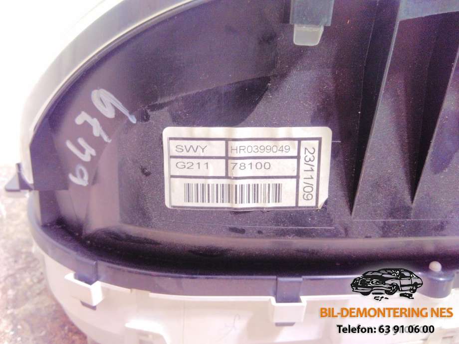 Instrumentpanel til Honda CR-V 2007-2012 (Type III)  (HR0399049|G21178100|)