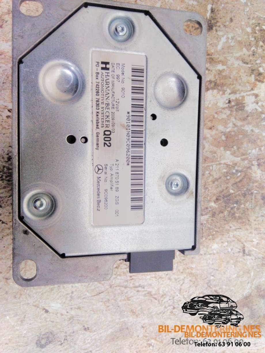 Bilstereo forsterker til Mercedes E-Klasse 2009-2013 (Fase 1) (W212) (W212) (A2118705189|)