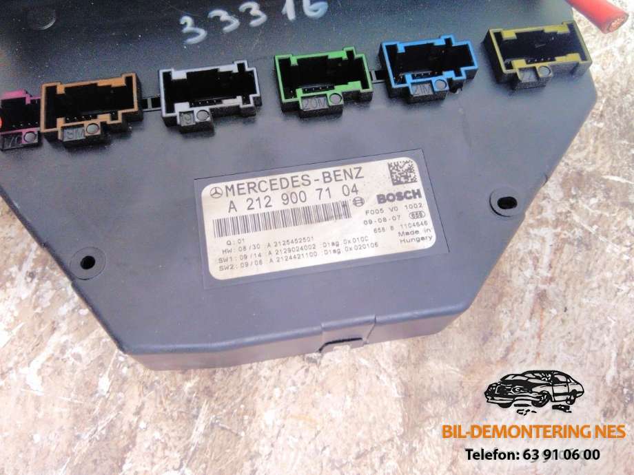 Sikringsboks motorrom til Mercedes E-Klasse, 2009-2013 (Fase 1) (W212) (W212) (A2129007104)