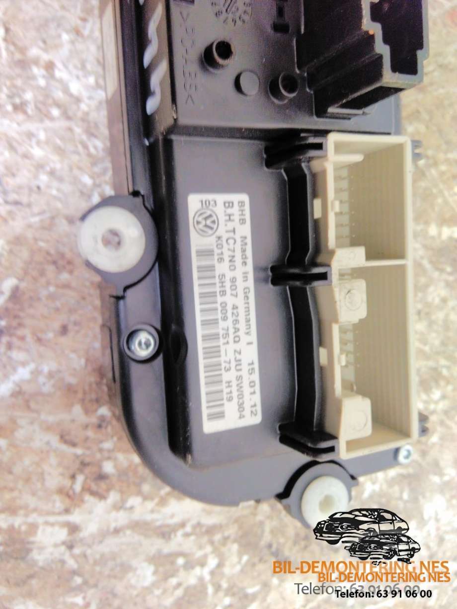 Varmeapparat betjening til VW Caddy 2010-2015 (Type III, Fase 2)  (7N0907426AQ|)