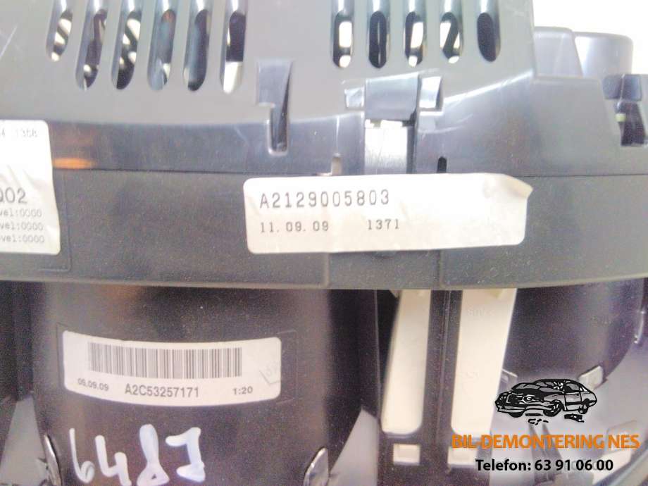 Instrumentpanel til Mercedes E-Klasse 2009-2013 (Fase 1) (W212) (W212) (A2129005803|)