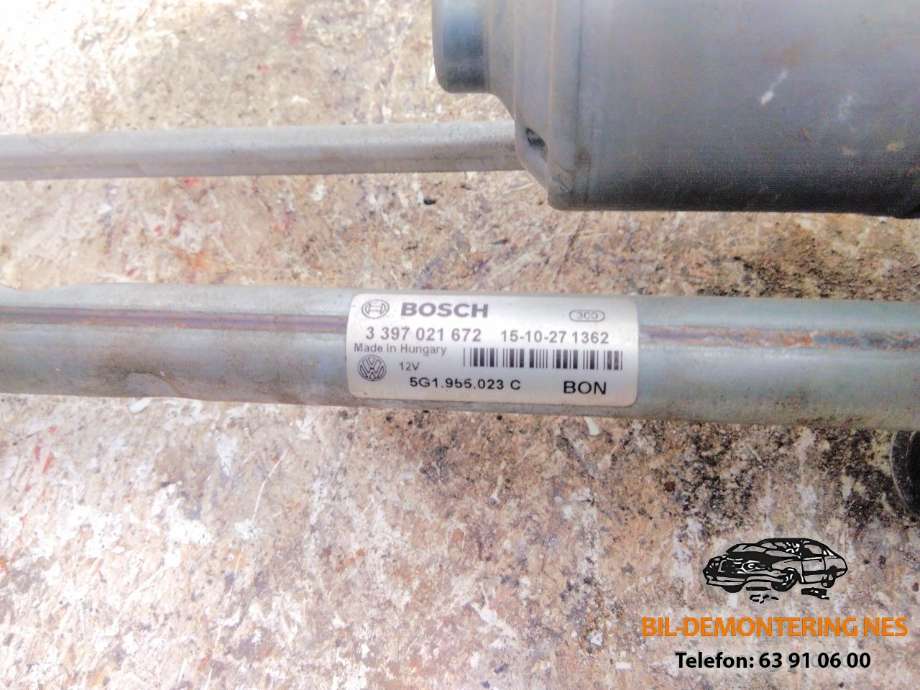 Viskermotor frontrute komplett m/overføring til VW Golf VII 2012-2017 (Fase 1)  (3397021672|1397220692|)