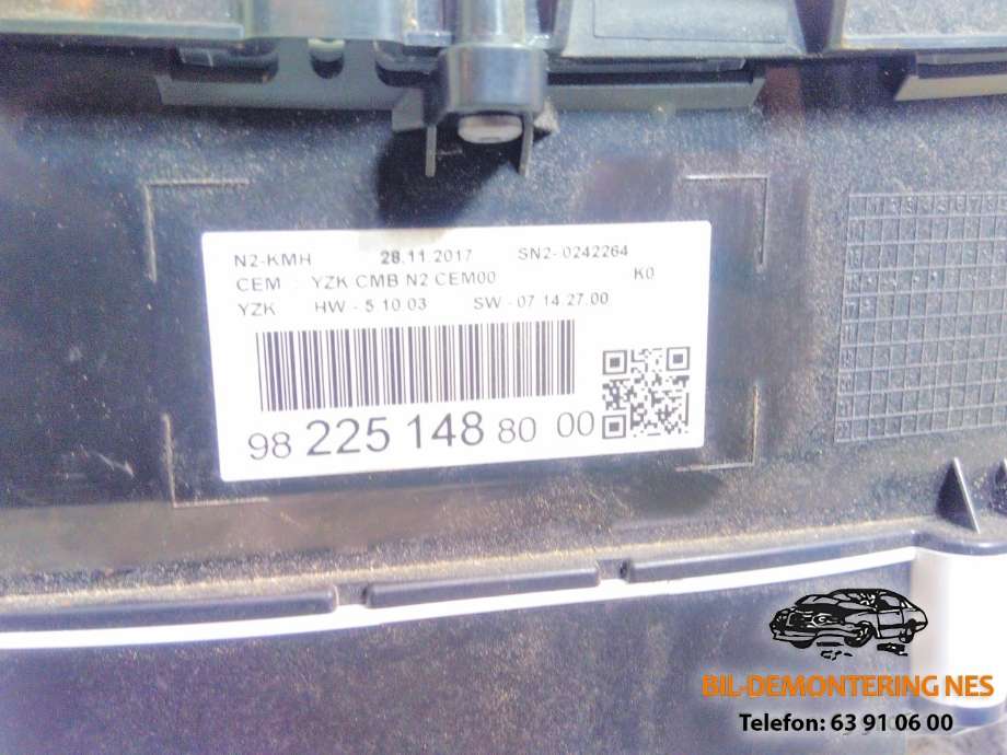 Instrumentpanel til Toyota Proace 2016-->> (Type II)  (9822514880|)