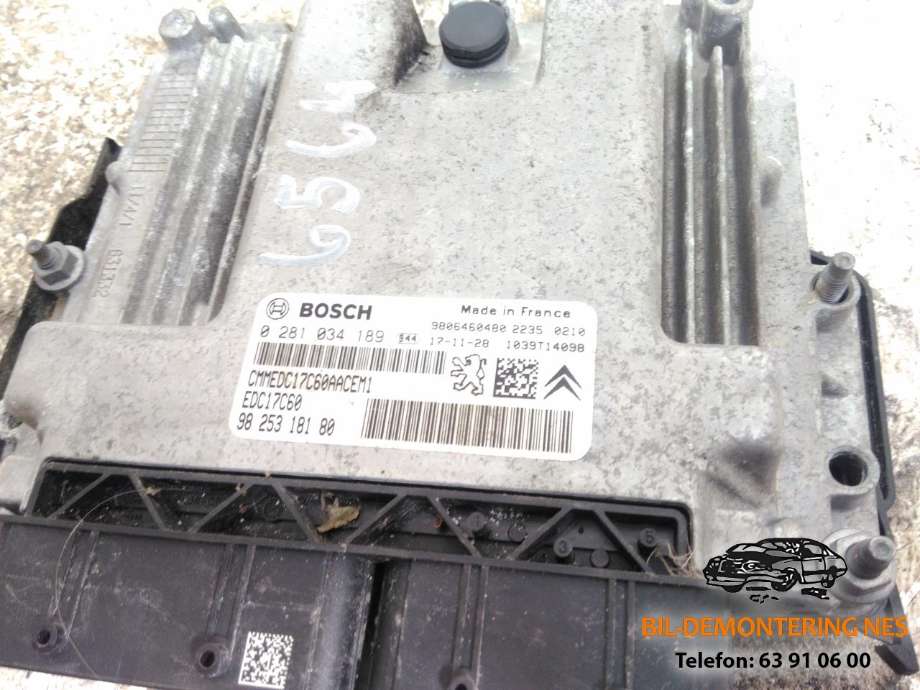 Styreenhet motor til Toyota Proace 2016-->> (Type II)  (BOSCH|0281034189|)