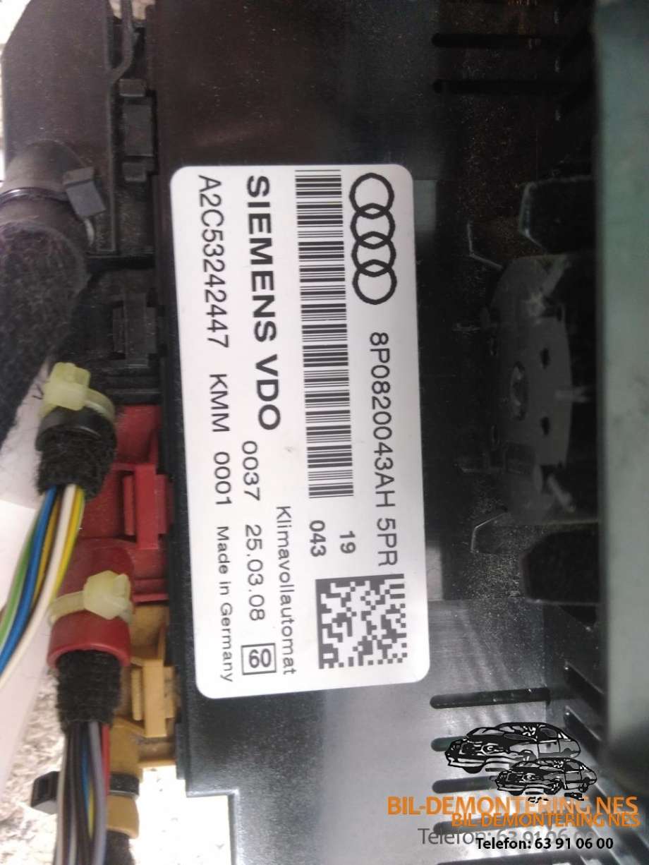Varmeapparat betjening til Audi A3 2003-2008 (Type II, Fase 1)  