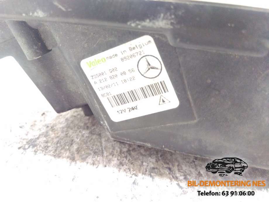 Tåkelykt høyre foran til Mercedes E-Klasse 2009-2013 (Fase 1) (W212) (W212) (VALEO|A2128200856|)
