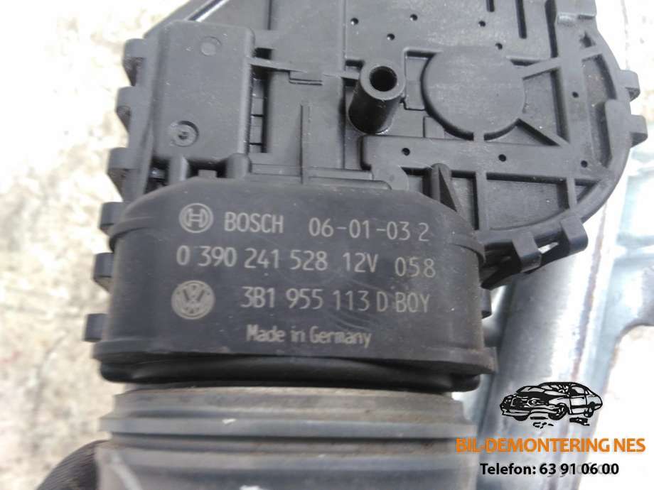 Viskermotor frontrute komplett m/overføring til Škoda Superb 2002-2008 (Type I)  