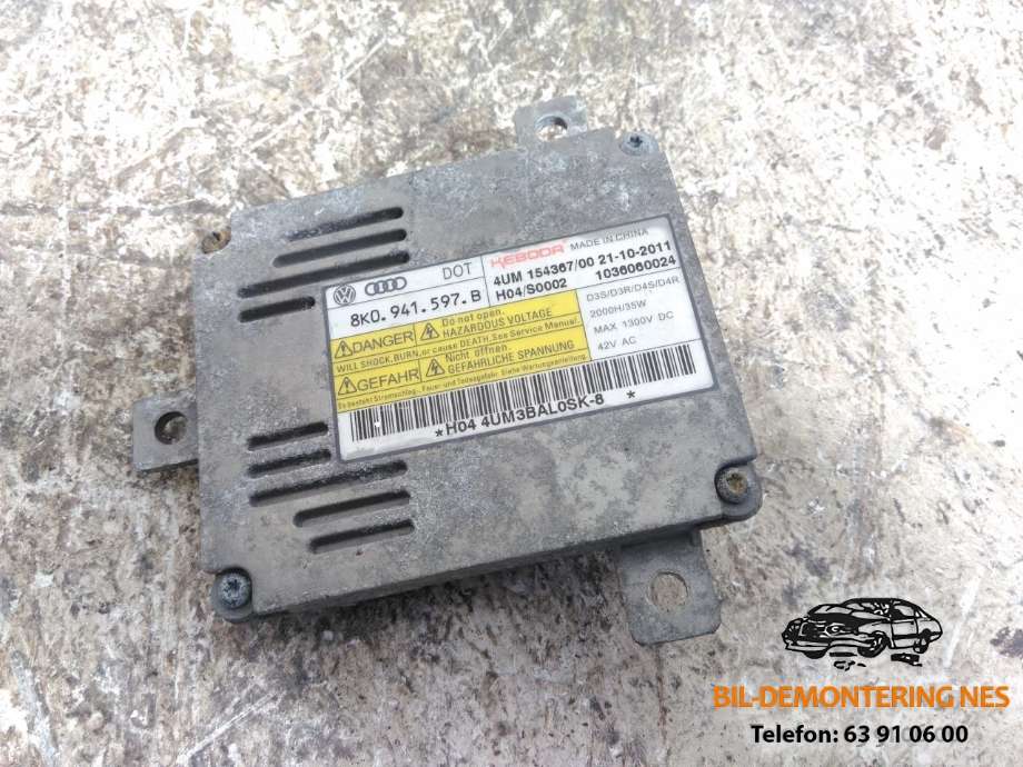 Styreenhet xenon/ballast til Audi A3 2012-2016 (Type III, Fase 1)  (KEBODA|8K0941597|)