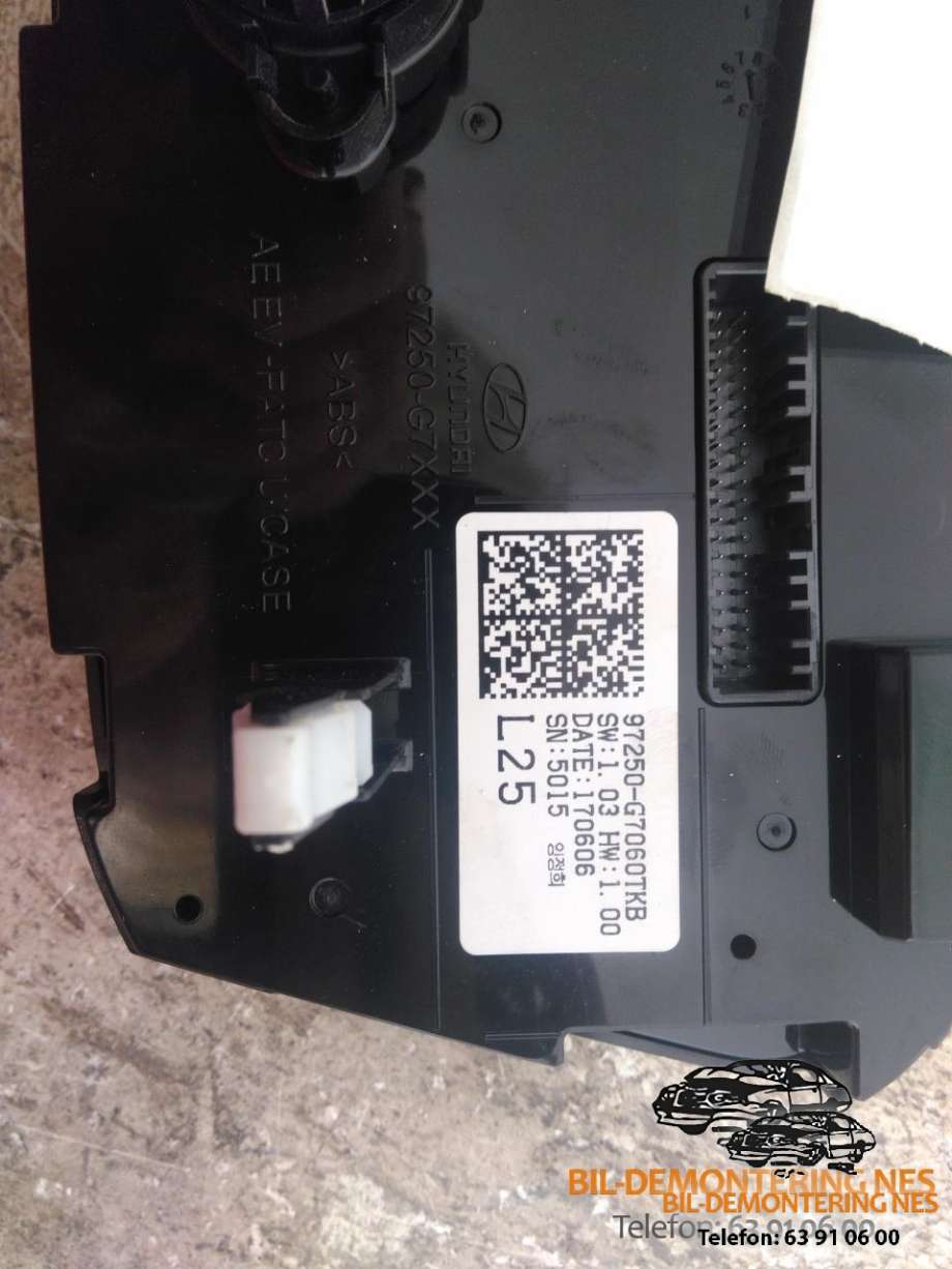 Varmeapparat betjening til Hyundai Ioniq Electric 2016-2019 (Fase 1)  (97250G7060TKB|)