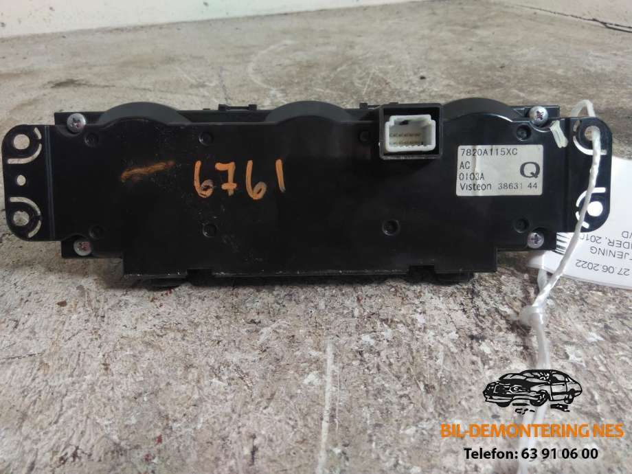 Varmeapparat betjening til Mitsubishi Outlander 2010-2012 (Type II, Fase 2)  (7820A115XC|)