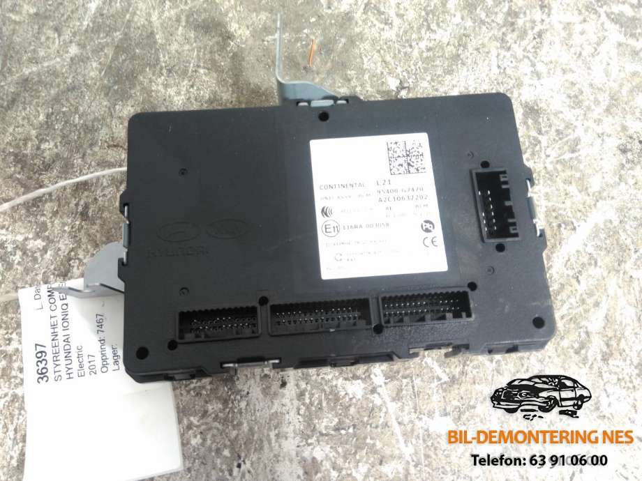 Styreenhet comfort (BCM) til Hyundai Ioniq Electric, 2016-2019 (Fase 1)  (CONTINENTAL|95400G7470)