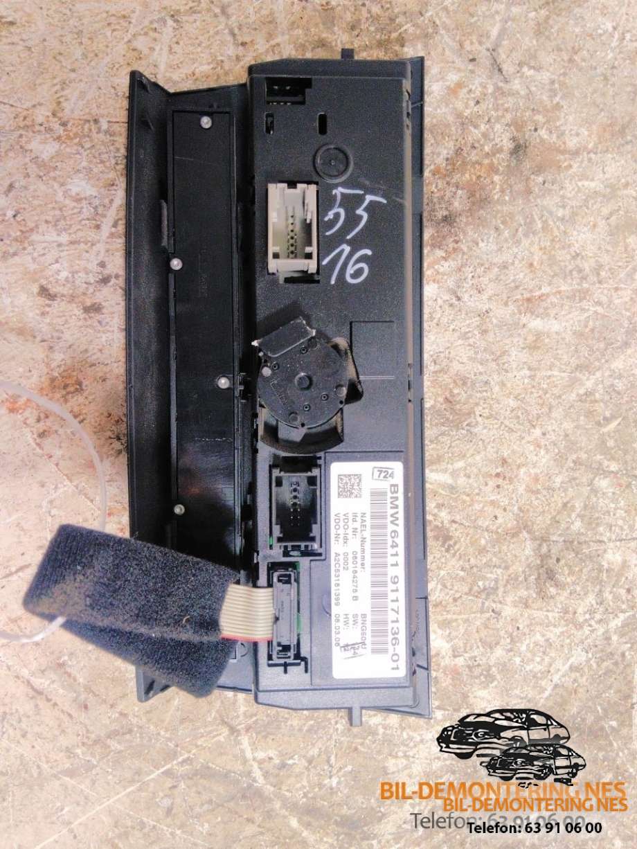Varmeapparat betjening til BMW 3-Serie 2005-2011 (E90/E91/E92/E93) (E90/E91/E92/E93) (64119117136-01|A2C53181399|)