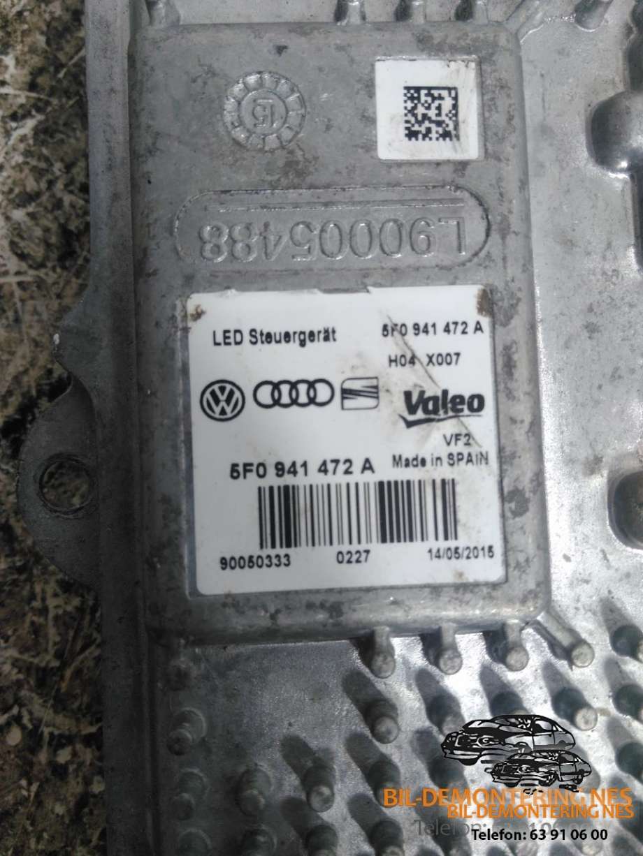 Styreenhet xenon/ballast til VW e-Golf 2014-2017 (Fase 1)  