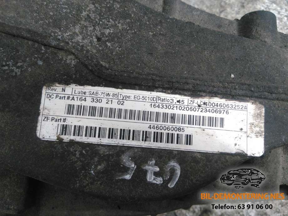 Kardang klokke foran til Mercedes ML 2005-2011 (W164) (W164) (A1643302102|)