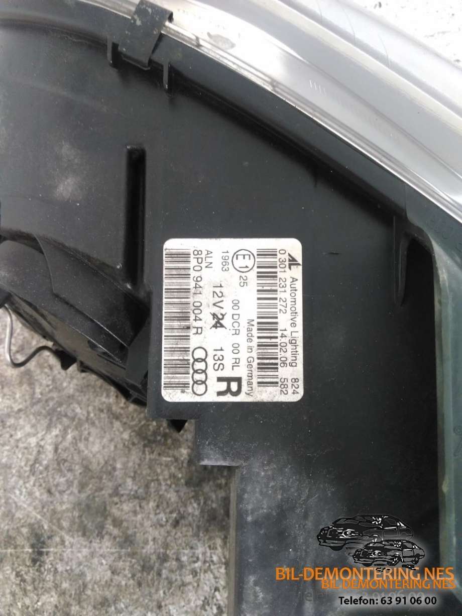 Frontlykt høyre xenon til Audi A3 2003-2008 (Type II, Fase 1)  (0301231272|)