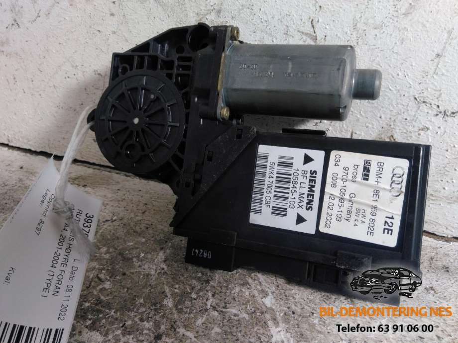 Ruteheis høyre foran til Audi A4, 2001-2004 (Type II) (B6) (B6) (8E1959802E)