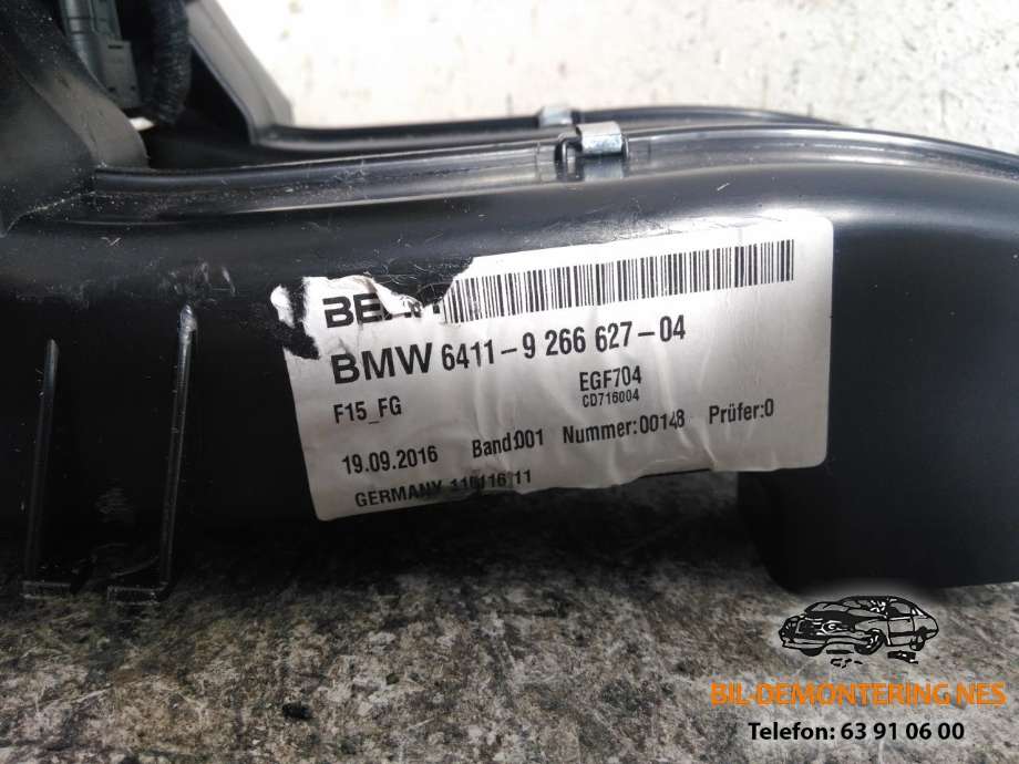 Varmeapparat betjening bak til BMW X5 2013-2018 (F15) (F15) (6411926662704|)