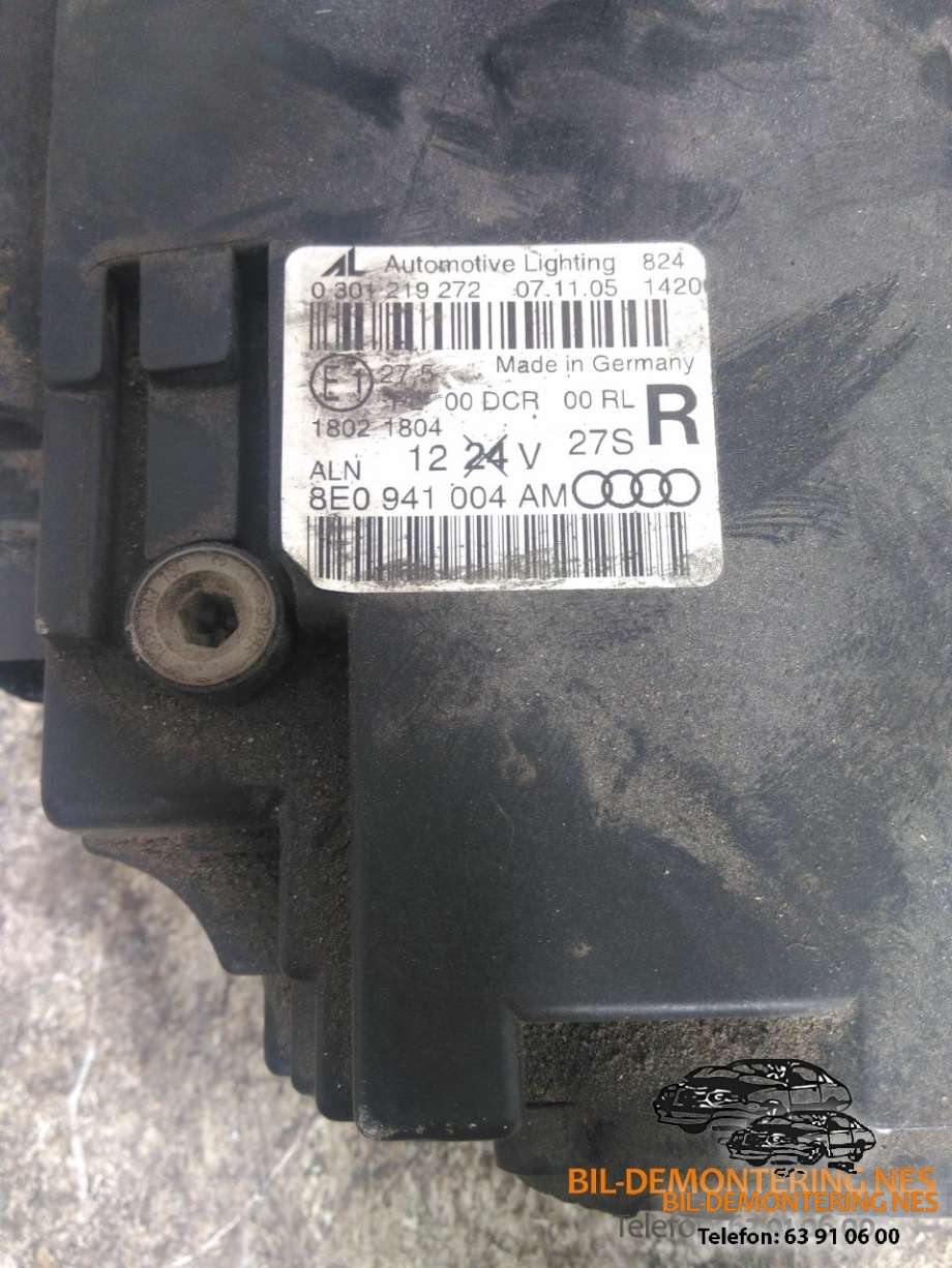 Frontlykt høyre xenon til Audi A4 2004-2008 (Type III) (B7) (B7) (8E0941004|)