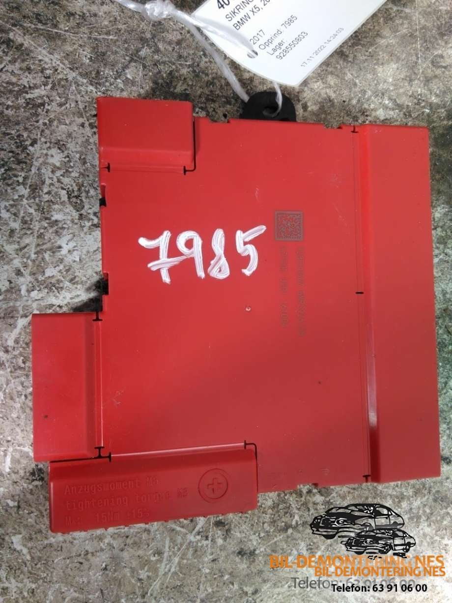Sikringsboks bagasjerom til BMW X5, 2013-2018 (F15) (F15) (928550803)