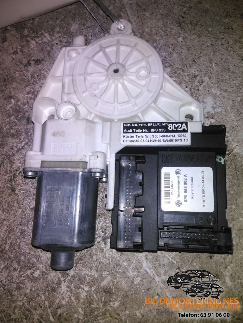 Ruteheis, kun motor, høyre foran til Audi A3 2003-2008 (Type II, Fase 1)  (8P0959802A|)